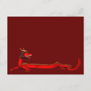 Carte Postale Dragon Rouge