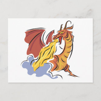 Carte Postale dragon rouge