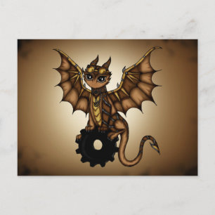 Carte Postale Dragon Steampunk