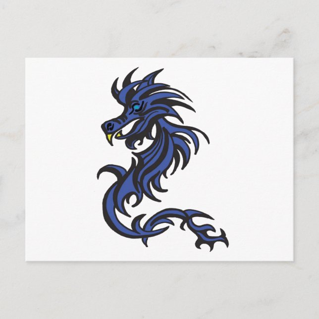 Carte Postale Dragon Tribal (Devant)