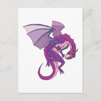 Carte Postale dragon violet