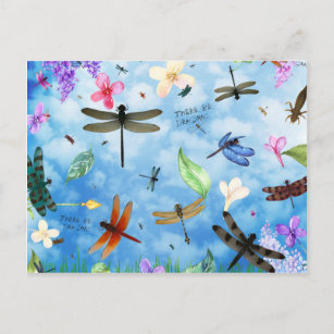 Carte Postale dragonfly art nola kelsey
