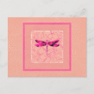 Carte Postale Dragonfly de sensibilisation au cancer du sein