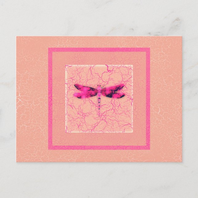 Carte Postale Dragonfly de sensibilisation au cancer du sein (Devant)
