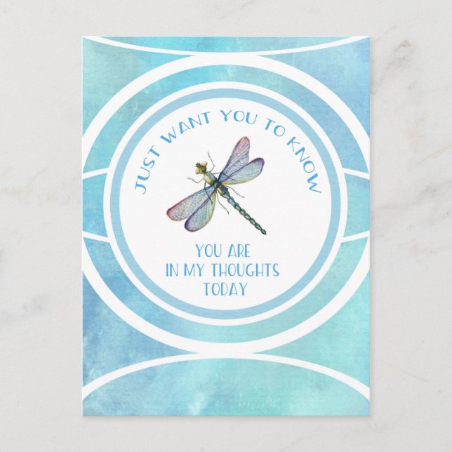 Carte Postale Dragonfly Thinking of You (Devant)