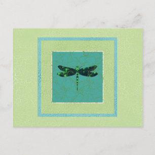 Carte Postale Dragonfly vert