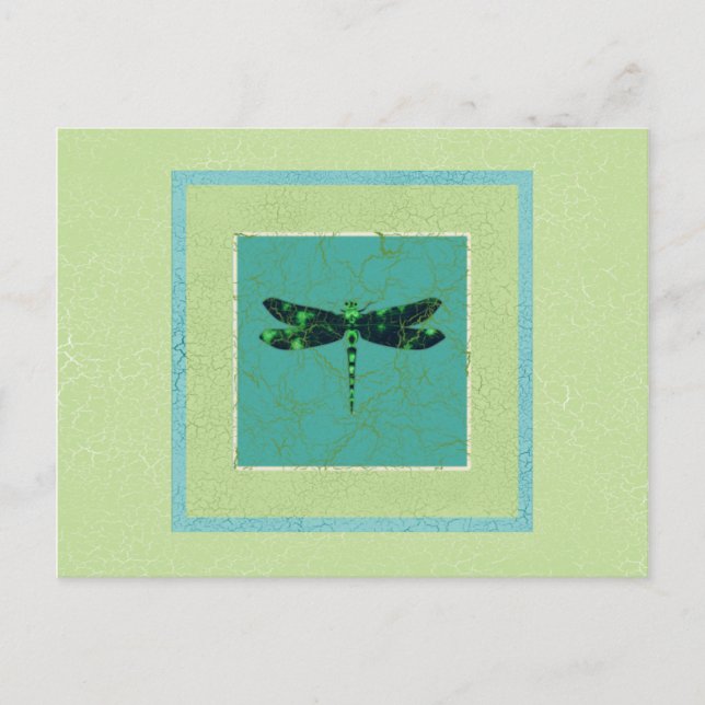 Carte Postale Dragonfly vert (Devant)