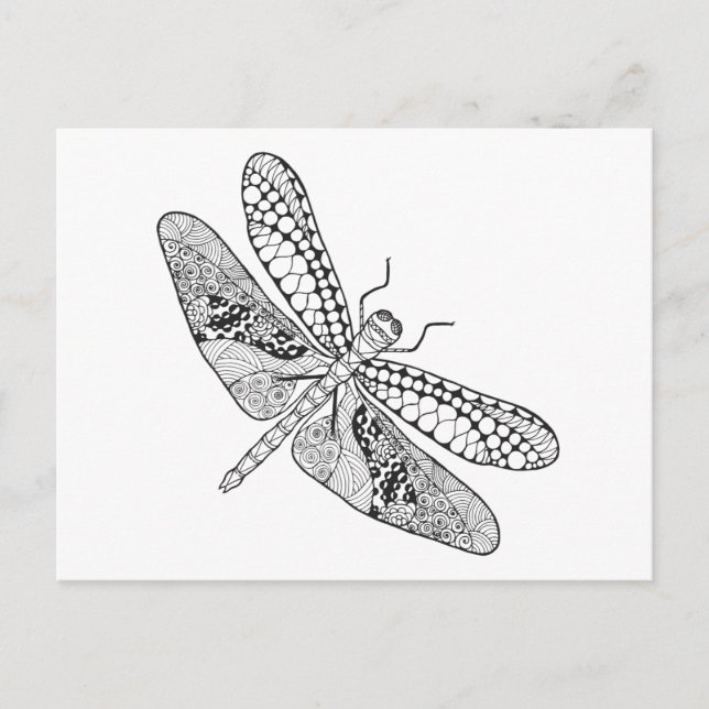 Carte Postale Dragonfly Zendoodle (Devant)