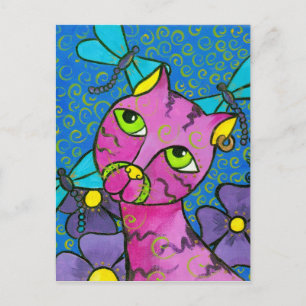 Carte Postale DragonflyCat
