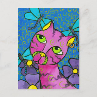Carte Postale DragonflyCat