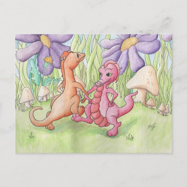 Carte Postale Dragons de danse (Devant)