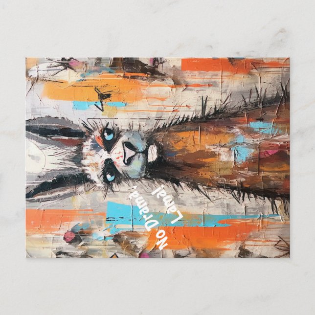 Carte Postale Drama Lama Personnalisable Funky Hipster Mignon (Devant)