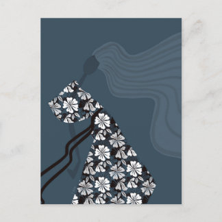 Carte Postale Dramatic Silhouette Elegant Glam Fashion Art