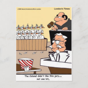 Carte Postale Drame de poulet au tribunal Cadeaux et T-shirts dr