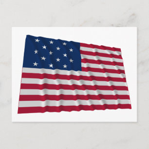 Carte Postale Drapeau 15 étoiles