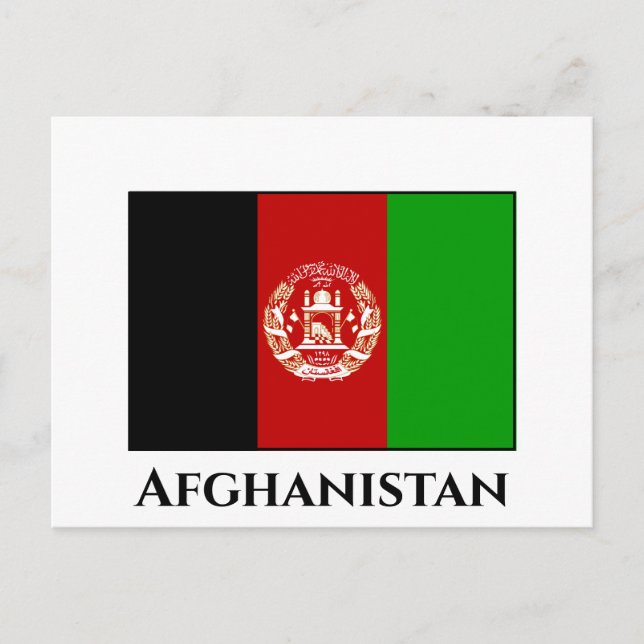Carte Postale Drapeau Afghanistan (Devant)