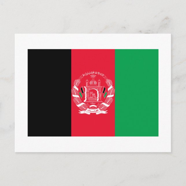 Carte Postale Drapeau Afghanistan (Devant)