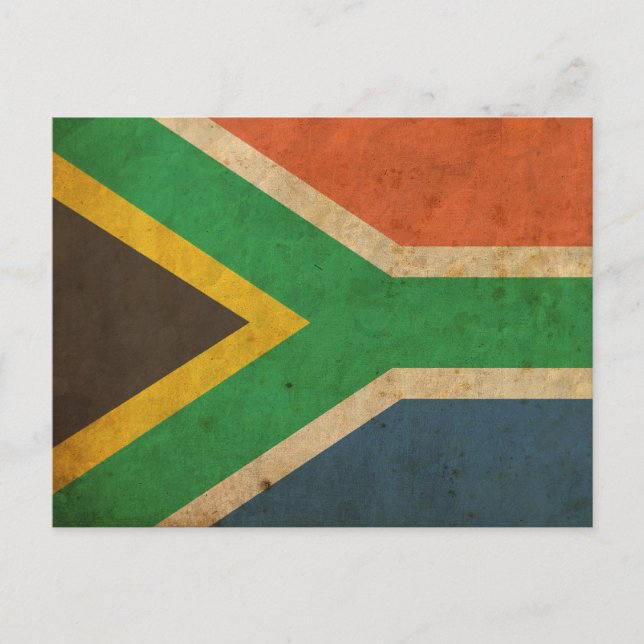 Carte Postale Drapeau Afrique du Sud vintage (Devant)
