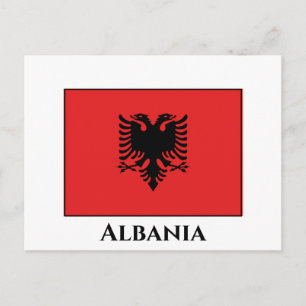 Carte Postale Drapeau albanais