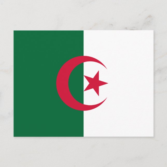 Carte Postale Drapeau Algérie (Devant)