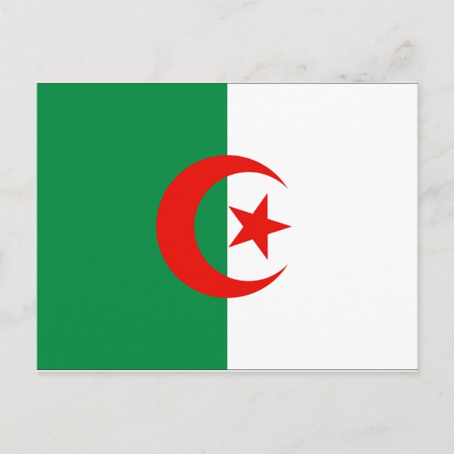 Carte Postale Drapeau Algérie (Devant)