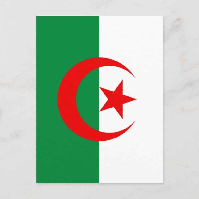 Carte Postale drapeau algérien (Devant)