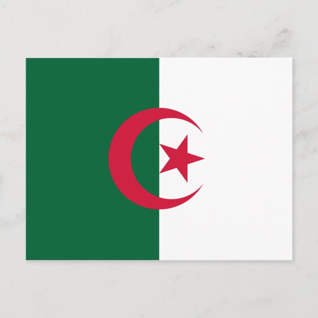Carte Postale Drapeau algérien patriotique (Devant)