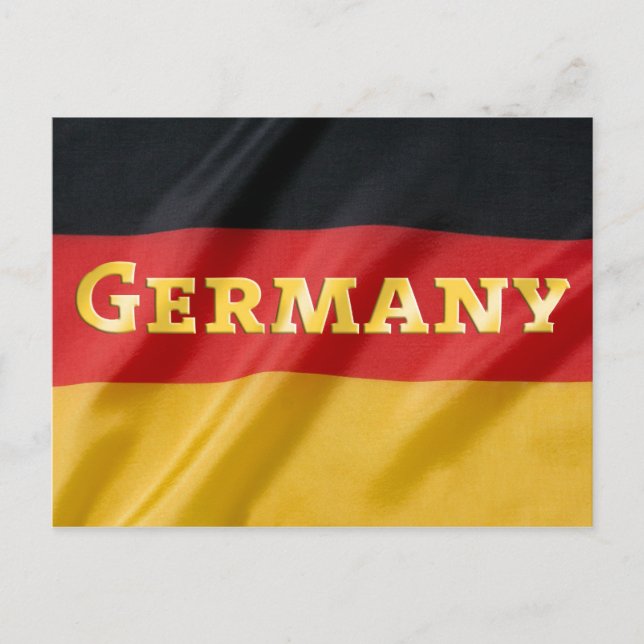 Carte Postale Drapeau Allemagne (Devant)
