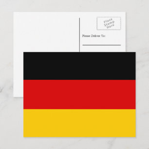 Carte Postale Drapeau allemand, Drapeau de l'Allemagne