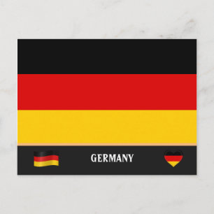 Carte Postale Drapeau allemand et voyage en Allemagne / Allemagn