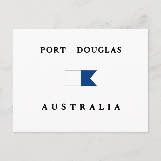 Carte Postale Drapeau Alpha Dive de Port Douglas Australie (Devant)