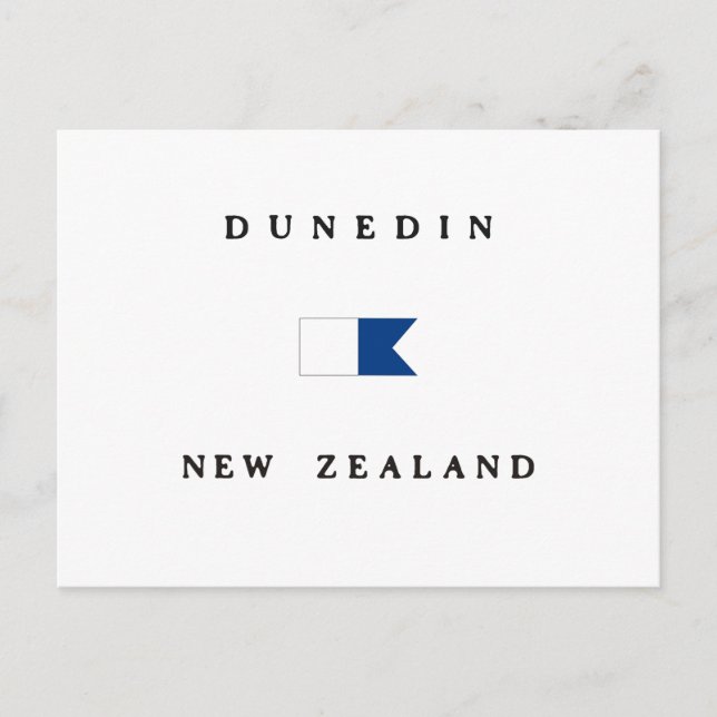 Carte Postale Drapeau Alpha Dive Dunedin Nouvelle-Zélande (Devant)