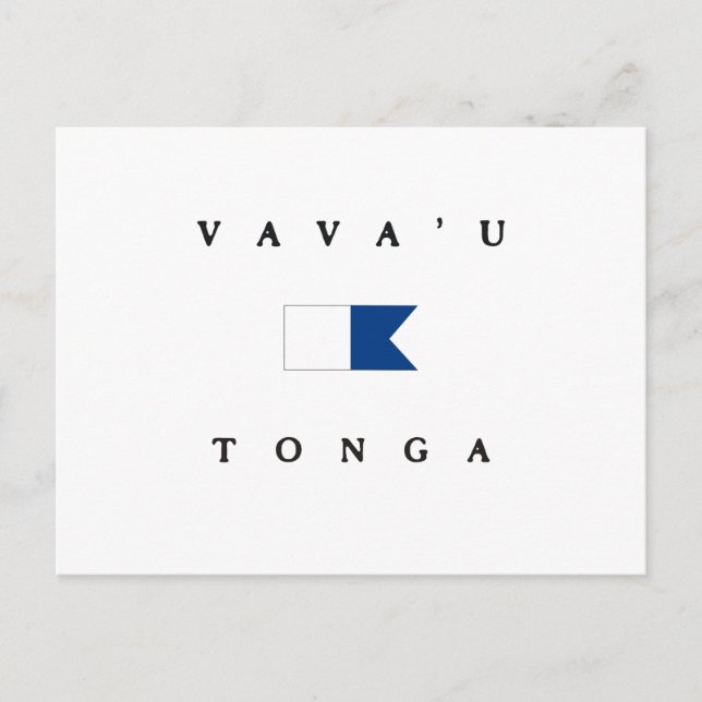 Carte Postale Drapeau Alpha Vava'u Tonga (Devant)