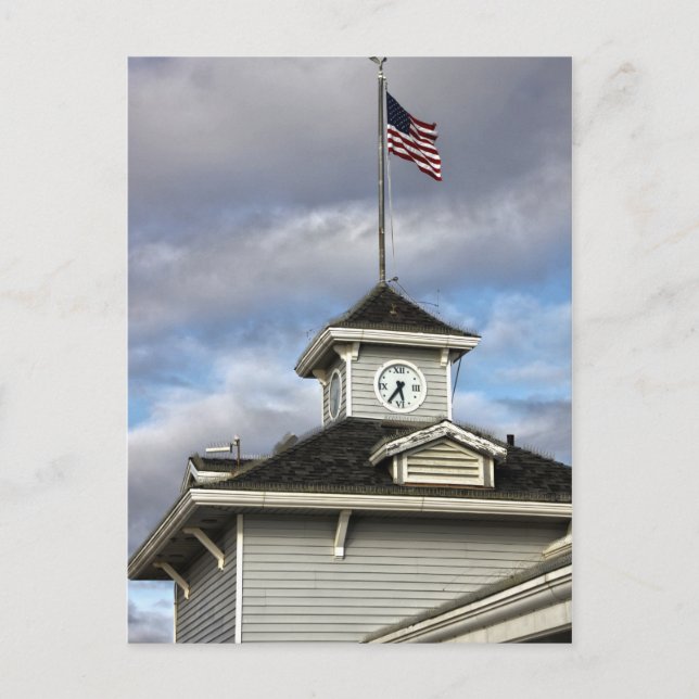 Carte postale "drapeau américain" (Devant)