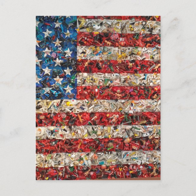 Carte Postale drapeau américain (Devant)