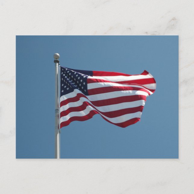 Carte postale drapeau américain (Devant)