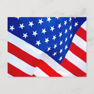 Carte postale drapeau américain
