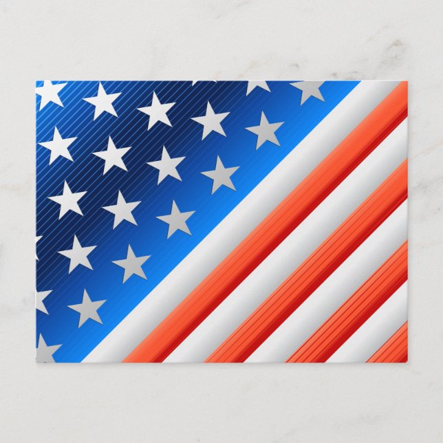 Carte Postale Drapeau américain (Devant)