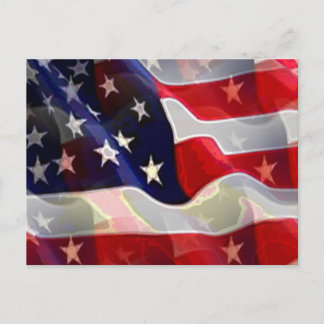 Carte Postale Drapeau américain