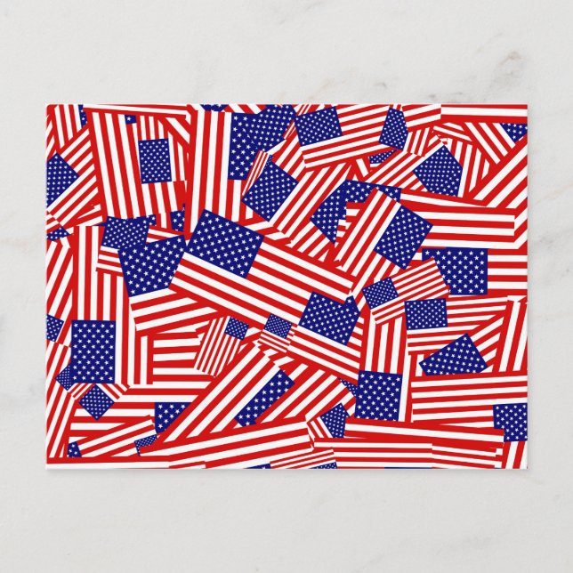 Carte Postale Drapeau américain (Devant)