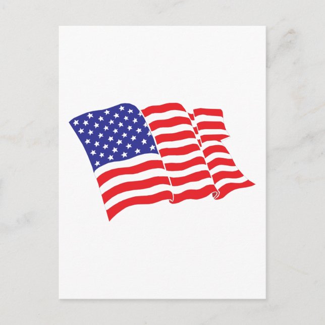 Carte Postale Drapeau américain (Devant)
