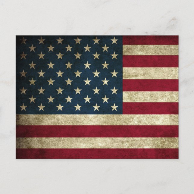 Carte Postale Drapeau Américain (Devant)