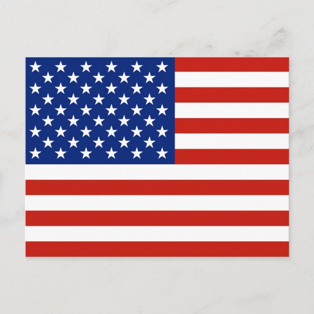 Carte Postale Drapeau américain (Devant)