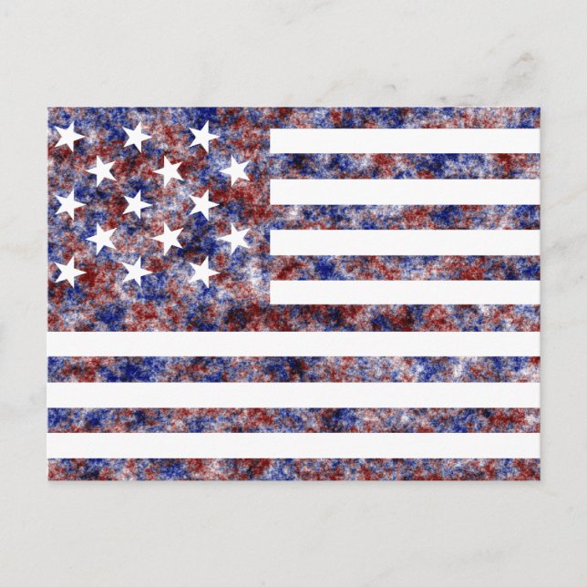 Carte Postale Drapeau américain à 15 étoiles (Devant)