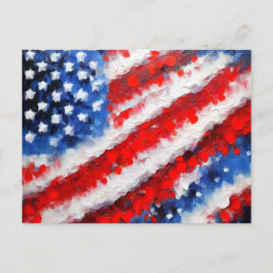 Carte postale Drapeau Américain Abstrait