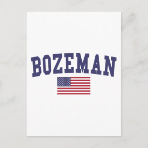 Carte Postale Drapeau américain Bozeman