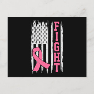 Carte Postale Drapeau américain de sensibilisation au cancer