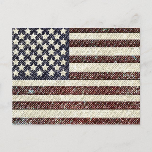 Carte Postale Drapeau américain de style ancien (Devant)