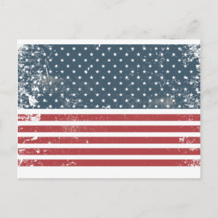 Carte Postale drapeau américain en détresse