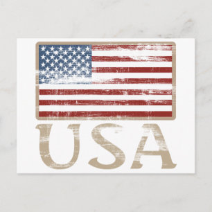 Carte Postale Drapeau américain en détresse